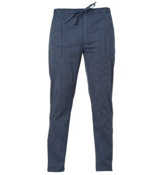 Pantalone da cuoco Enrico Tg. XXL gessato blu