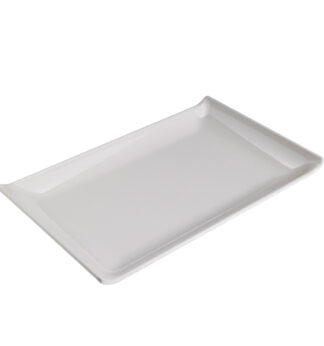 Piatto rettangolare in melamina bianco 28,6x18x2,8hcm Leone