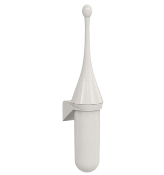 Portascopino da parete per bagno bianco Woodplastic