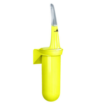 Portascopino da parete per bagno Skin giallo fluo