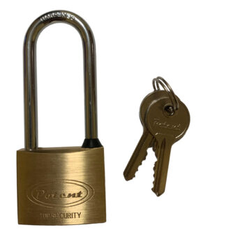 Lucchetto ad arco lungo 40mm acciaio cromato Metalplus