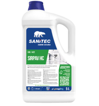 Detergente a base ammoniaca a schiuma per pavimenti Sirpav HC 5lt Sanitec
