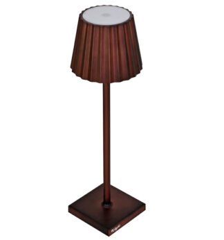 Lampada da tavolo a LED in alluminio e PMMA ruggine
