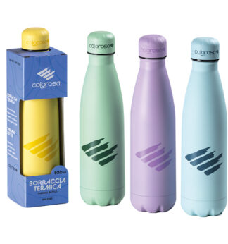 Borraccia termica 500ml colori assortiti Colorosa Pastel RiPlast