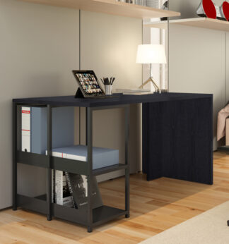 Scrivania Home-office Smarty 140x69xH72,4cm Nero Venato