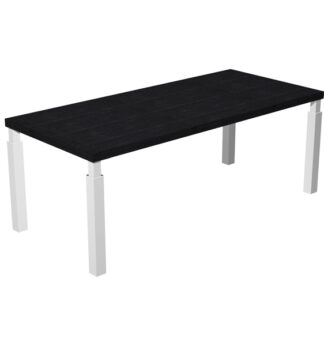Scrivania dir. 180x90cm PRESTIGE QUADRO Nero venato/bianco