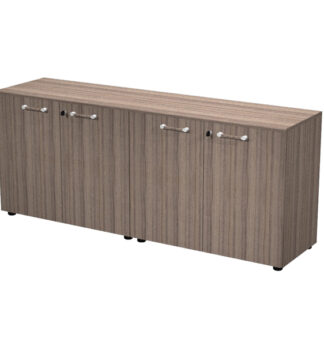 Coppia mobili bassi con ante ELEGANCE 180x45,3x75Hcm Noce Toscano