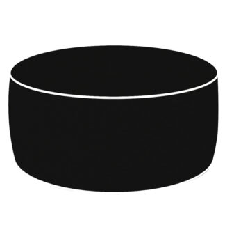 Pouf Ottoman nero H 23x53 D. cm