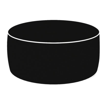 Pouf Ottoman nero H 23x53 D. cm