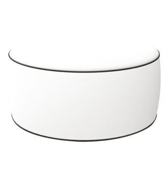 Pouf Ottoman bianco H 23x53 D. cm