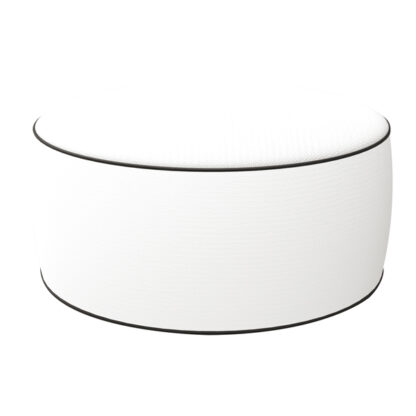 Pouf Ottoman bianco H 23x53 D. cm
