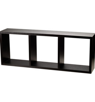 Scaffale cubo 3 ripiani MDF 30x15x80H cm Wenge