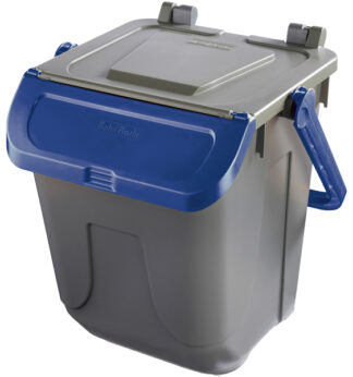 Contenitore portarifiuti Ecology 25Lt c/sportello e maniglione blu