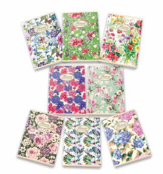 Quaderno A5 40fg+2 80gr 5mm NATURE FLOWERS Pigna