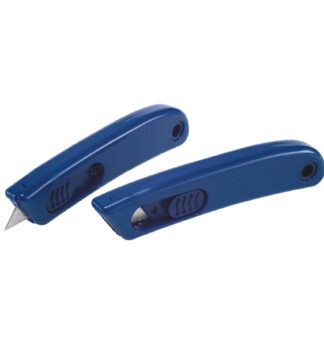 Cutter monouso detectabile con lama retraibile colore blu