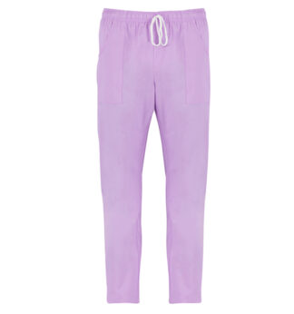 Pantaloni Pitagora in cotone Tg. L lilla chiaro