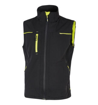 Gilet donna Saturn Lady nero-giallo Taglia S U-power