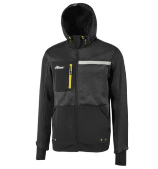 Felpa Galaxy Tg. M nero-giallo U-power