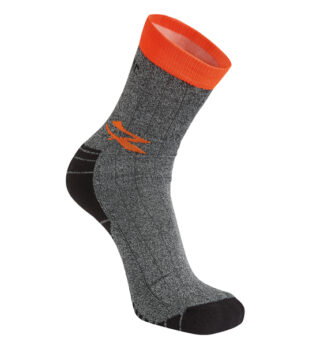 Pack 2 paia calze corte grigio/arancio Tg. unica Giady U-Power