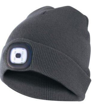 Cappellino Lighthouse con LED ricaricabile grigio scuro Velamp