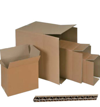Scatola cartone per imballo avana onda doppia 600x400x300mm