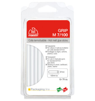 Colla termofusibile 10cm D.7mm blister 70gr trasparente M7/100 Ro-Ma