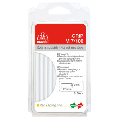 Colla termofusibile 10cm D.7mm blister 70gr trasparente M7/100 Ro-Ma