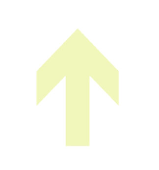 Freccia a punta fotoluminescente adesiva 132x189mm colore giallo
