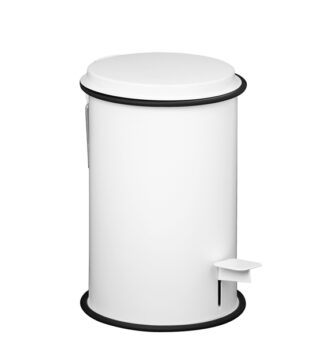 Pattumiera in acciaio inox verniciato bianco 3Lt Laminart