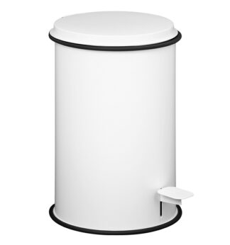 Pattumiera in acciaio inox verniciato bianco 5Lt Laminart