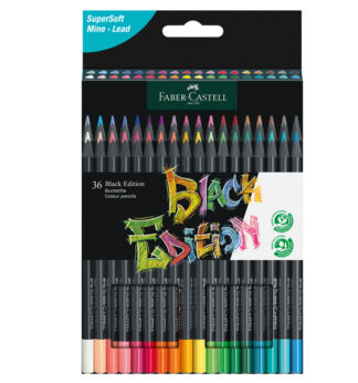 Astuccio 36 matite colorate triangolare Black Edition Faber-Castell