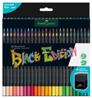 Astuccio 50 matite colorate triangolare Black Edition Faber-Castell