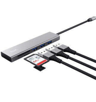 Hub USB-C veloce e lettore di schede-Trust