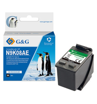 Cartuccia ink rigenerata Nero GG per HP DeskJet 2622/2633/2634/3720/3730/3733