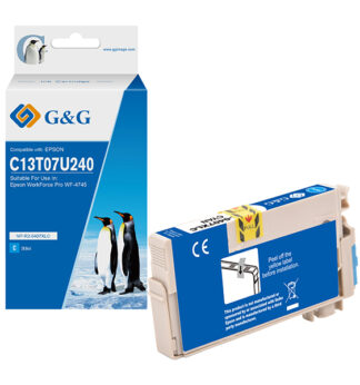 Cartuccia ink compatibile GG Ciano per Epson WorkForce Pro WF-4745