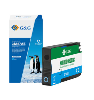 Cartuccia ink compatibile GG Ciano per HP OfficeJet Pro 9010/9010e/9012/9012e