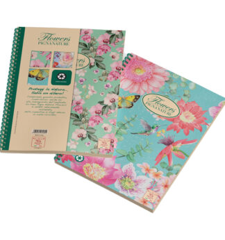 BLOCCO SPIRALE 232X297MM 5MM A4 80GR 120FG PIGNA NATURE FLOWERS