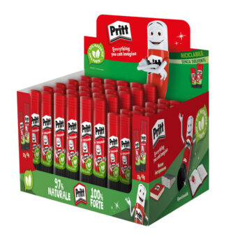 Display 24pz colla stick 22gr + 30pz colla stick 43gr Pritt