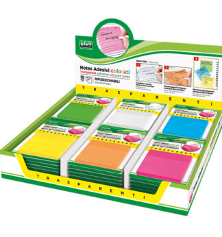 Box memo stick expo 72 pz assortiti+72 pz trasp.+72 pz giallo Lebez