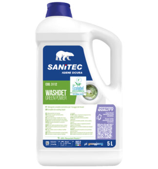 Detersivo liquido lavatrice WASHDET GREEN POWER 5Lt Sanitec