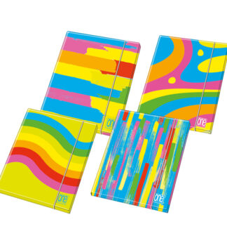Cartellina 3 lembi c/elastico One Color 26x35cm d.1,2cm Fantafluo Blasetti