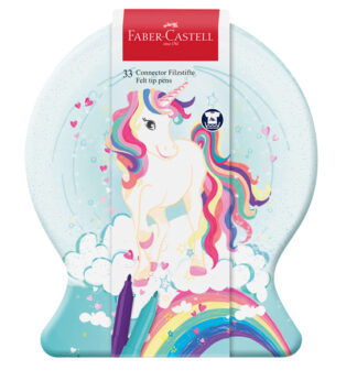 Astuccio 33 pennarelli Connector Pen colori assortiti Faber Castell