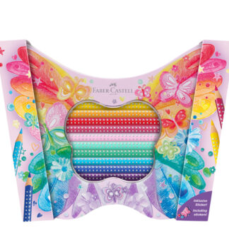 Astuccio Farfalla 20 matite colorate Sparkle assortiti Faber Castell