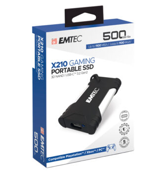 Emtec SSD 3.2Gen2 X210 500GB Portatile Gaming