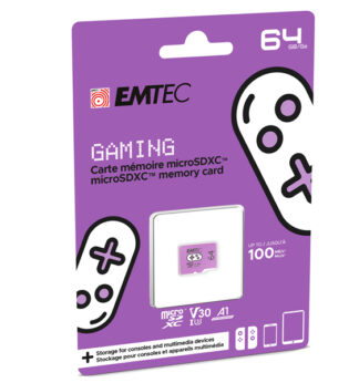 Emtec mSD 64GB UHS-I U3 V30 A1 Gaming Viola