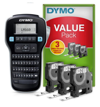 Promo Pack ETICHETTATRICE LABELMANAGER 160 DYMO+3 nastri D1 12mm N/B