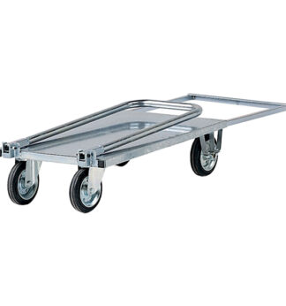 Carrello da lavoro c/manici pieghevoli e pianale grigio portata 200kg