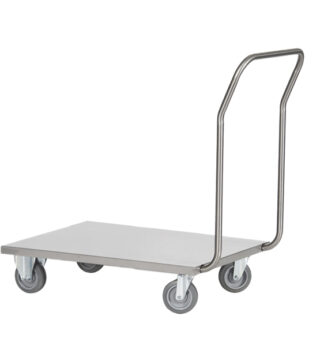 Carrello da lavoro con pianale in acciaio inox AISI 304 60x90x97cm