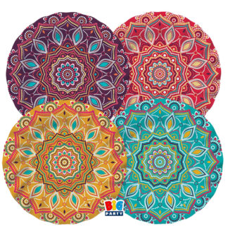 8 piatti D.25cm Mandala Big Party