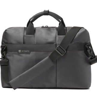 Borsa Office Bag Job slim dim.43x33x10cm tessuto tecnico antracite INTEMPO